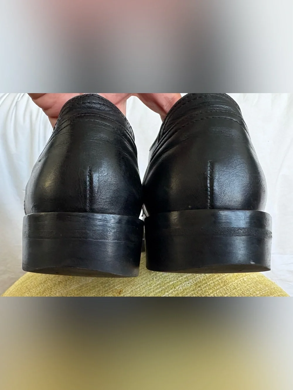 Dirk Schönberger Vintage Y2K Archival Black Leather Derbies Men's Sz 42 Biltrite